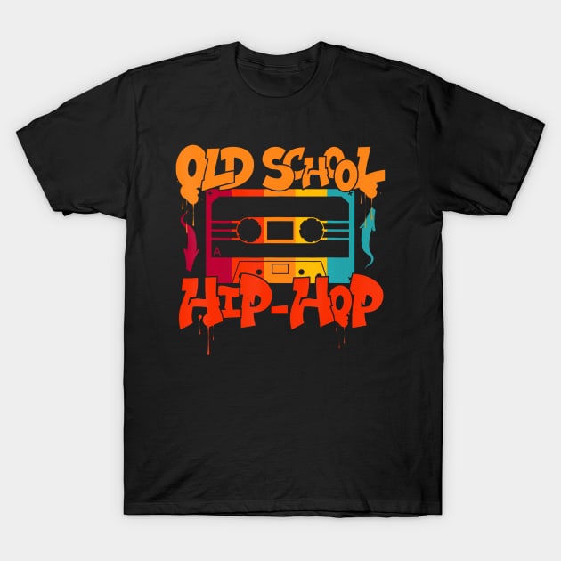 Retro Old School Hip Hop 80s 90s Graffiti Cassette T-Shirt by deptrai0023